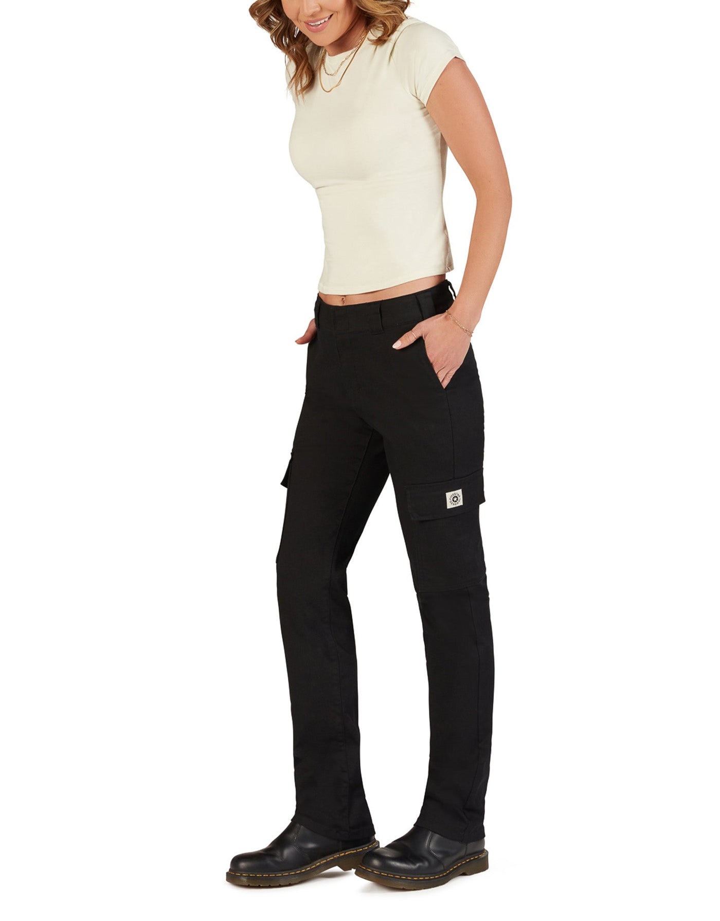 Flex Straight Leg Cargo Pant (Black)1